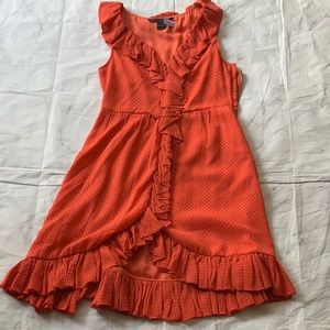 MARC JACOBS Ruffled Neck Print Midi Dress